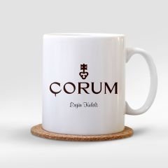 Kişiye Özel Çorum Beyaz Kupa Bardak - 001