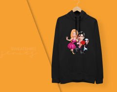 BK Gift Kişiye Özel Sevgililer Karikatürlü İkili Siyah Sweatshirt Seti, Sevgililer Hediye, Çift Hediyesi, Yıl Dönümü Hediyesi, Kişiye Özel Sweatshirt-8