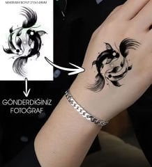 BK Gift Kendin Tasarla Geçici Dövme(21x15cm), Tattoo, Arkadaşa Hediye, Sevgiliye Hediye