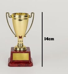 BK Gift Kişiye Özel Ödül Kupası - 14 cm, Şampiyon Ödül Kupası, Başarı Kupası, Turnuva Kupası, Okul Kupası