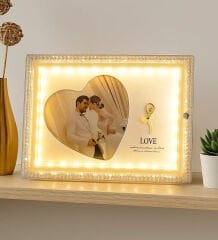 BK Gift Kişiye Özel LED'li Balerin Fotoğraf Çerçevesi, Ev Hediyesi, Arkadaşa Hediye, Sevgiliye Hediye