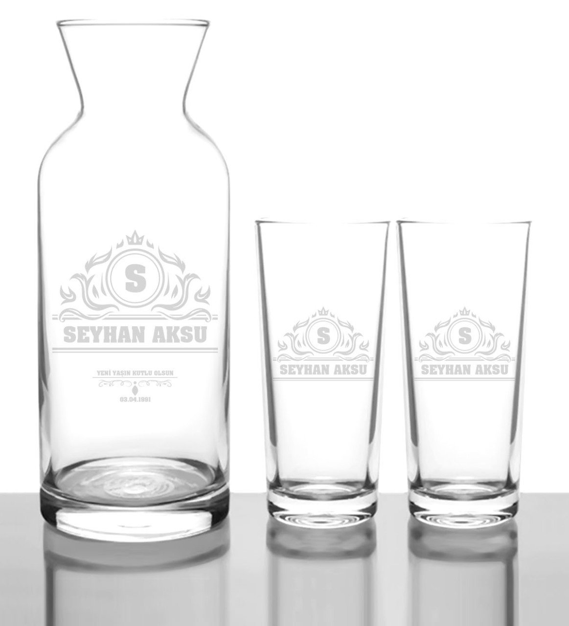Kişiye Özel İsimli Rakı Karaf Seti - 26