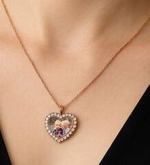 BK Gift Kişiye Özel Fotoğraflı Kalpli Metal Kolye, Arkadaşa Hediye, Sevgiliye Hediye
