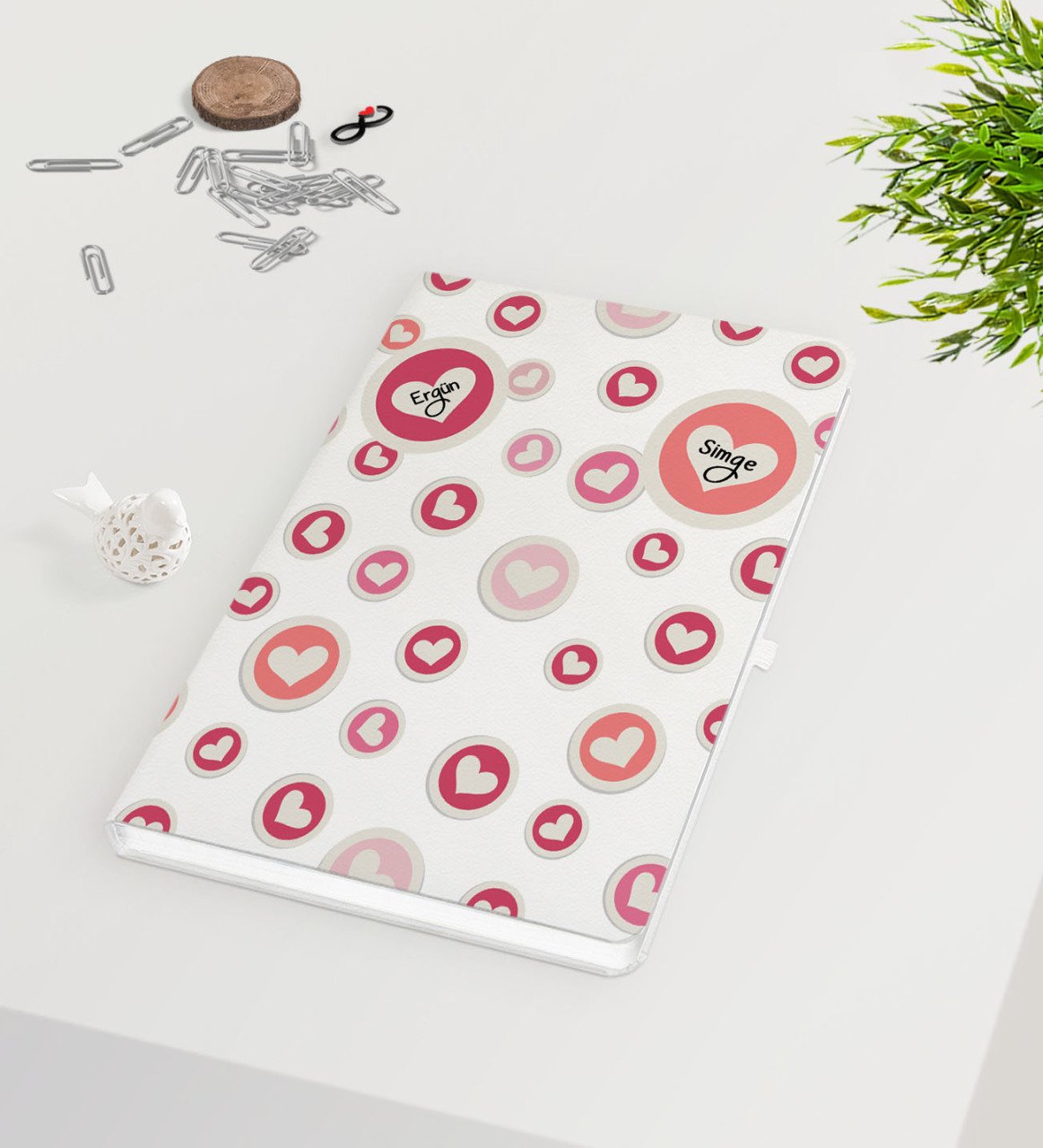 Kişiye Özel Sevgililer Günü Beyaz Defter-34