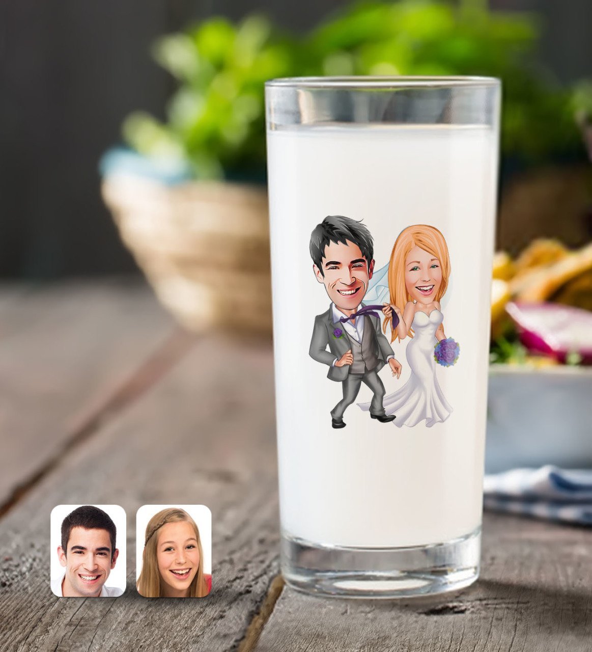 Kişiye Özel Evleniyoruz Karikatürlü Rakı Bardağı-6