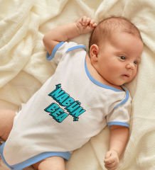 BK Kids Nabün Bea Tasarımlı Mavi Bebek Body Zıbın-1