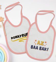 BK Kids Az Baa Bak ve Donayrum Tasarımlı 2’li Pembe Mama Önlüğü-1
