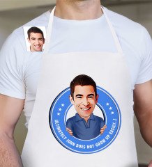 Personalized Not Grow Up Easily Cartoon White Kitchen Apron