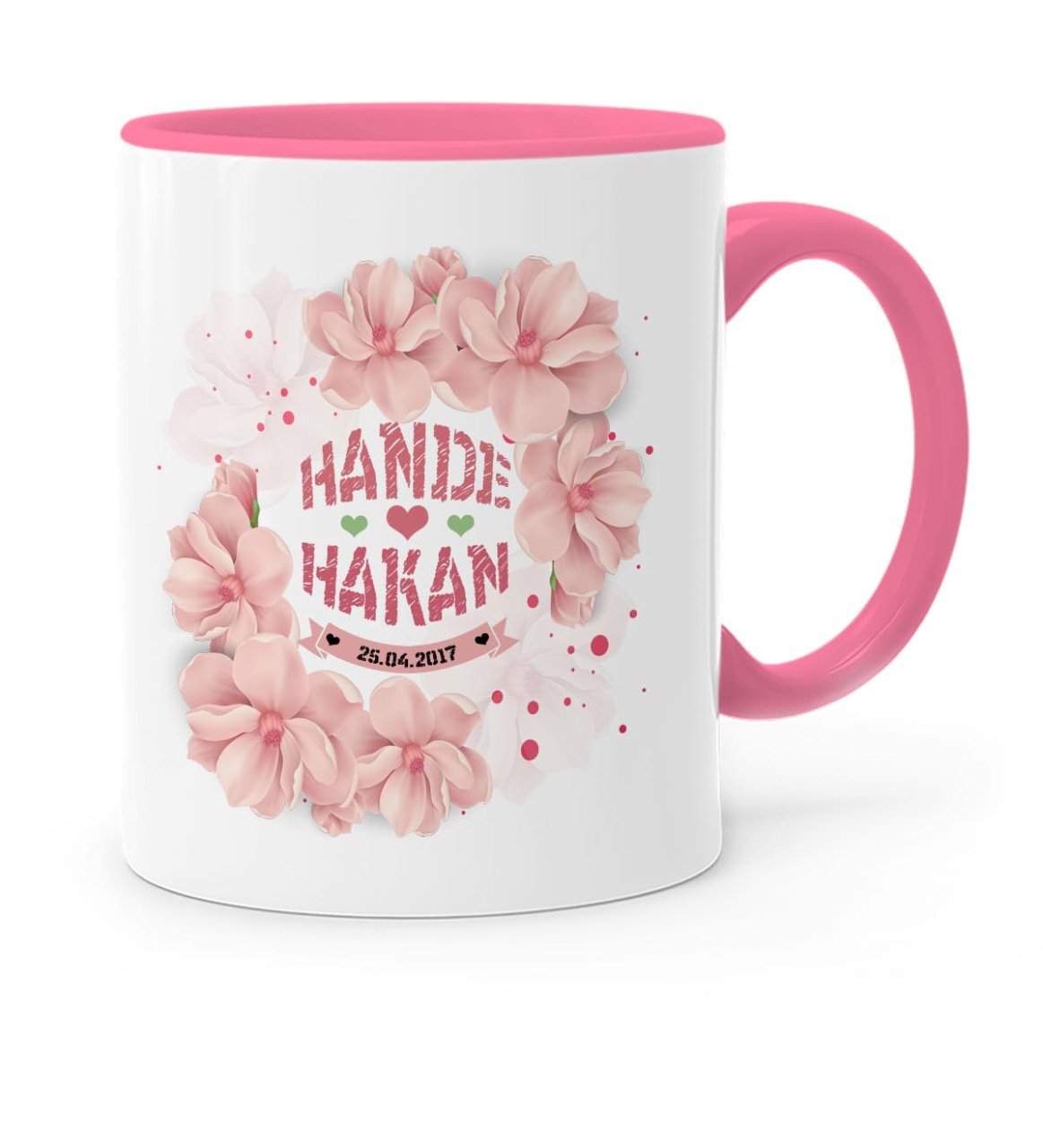 Kişiye Özel Sevgililer Günü Temalı Pembe Kupa Bardak - 8