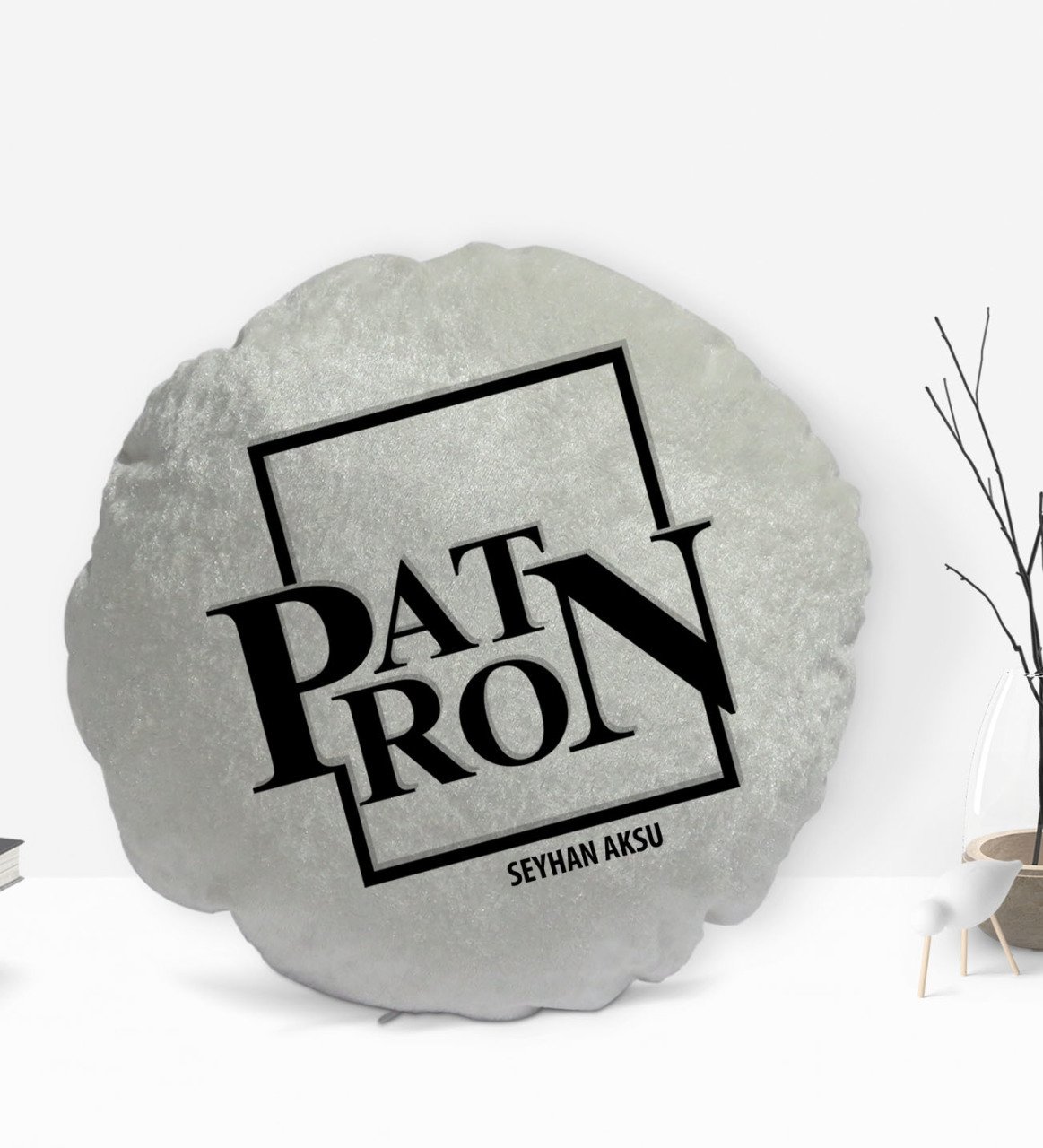 Kişiye Özel İsimli Patron Tasarımlı Dekoratif Kırlent Yastık-13