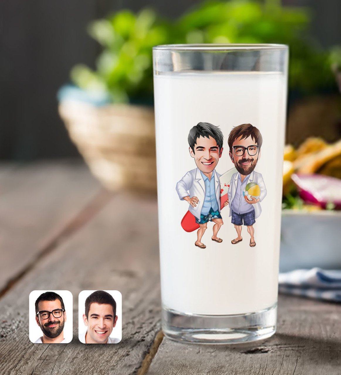 Kişiye Özel Kankalar Karikatürlü Rakı Bardağı-2