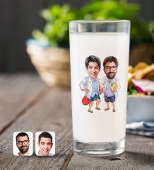 Kişiye Özel Kankalar Karikatürlü Rakı Bardağı-2
