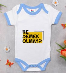 BK Kids Ne Demek Olmay Tasarımlı Mavi Bebek Body Zıbın-1