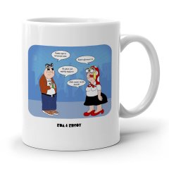 Kişiye Özel Karikatürlü Beyaz Kupa Bardak - 6