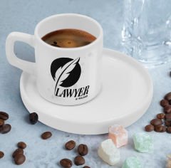 BK Gift Kişiye Özel Sunum Tabaklı Avukat Tasarımlı Kahve Fincanı-11, Sevgiliye Hediye, Arkadaşa Hediye, Avukata Hediye