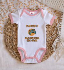 BK Kids Player 3 Tasarımlı Pembe Bebek Body Zıbın-1