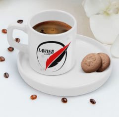 BK Gift Kişiye Özel Sunum Tabaklı Avukat Tasarımlı Kahve Fincanı-12, Sevgiliye Hediye, Arkadaşa Hediye, Avukata Hediye