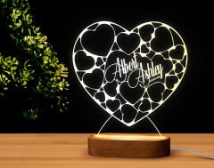 BK Gift Kişiye Özel İsimli Tarihli Dekoratif Led Lamba, Gece Lambası, Sevgiliye Hediye, Işıklı Pleksi Biblo-3