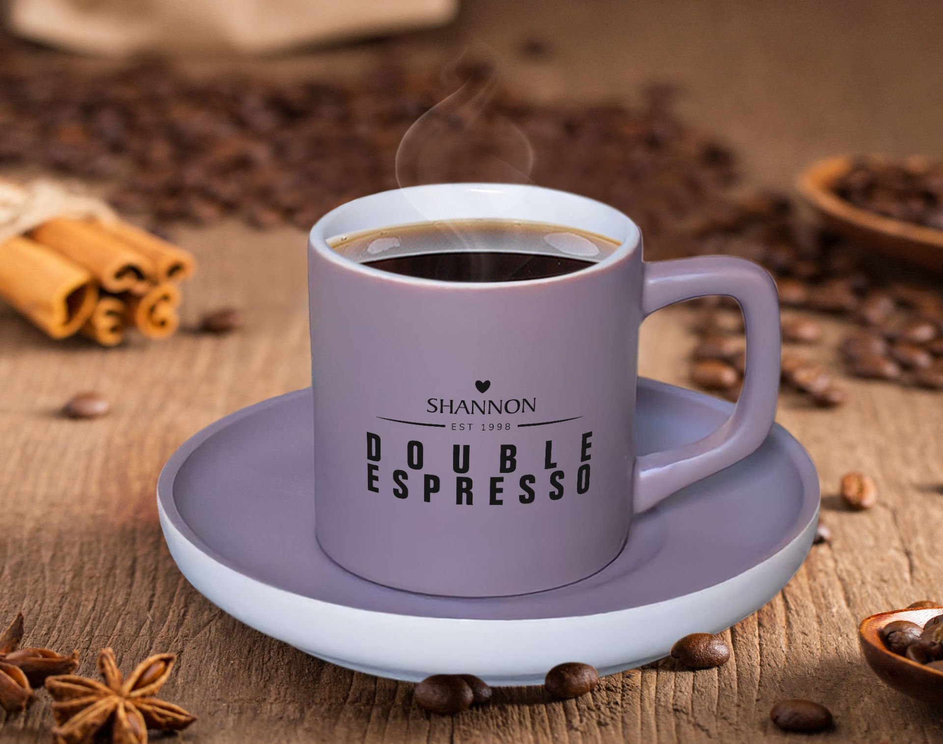 BK Gift Kişiye Özel Tarihli İsimli Mat Gri Renk Türk Kahvesi Fincanı-4 Renkli Türk Kahvesi Fincanı, Arkadaşa Hediye, Anneye Hediye, Kahve Fincanı