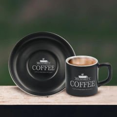 BK Gift Kişiye Özel Coffe Tasarımlı Siyah Renk Türk Kahvesi Fincanı-1, Arkadaşa Hediye, Sevgiliye Hediye, Yıl Dönümü Hediyesi