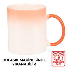 Sublimasyon Seramik Degrade Turuncu Kupa - Kutulu