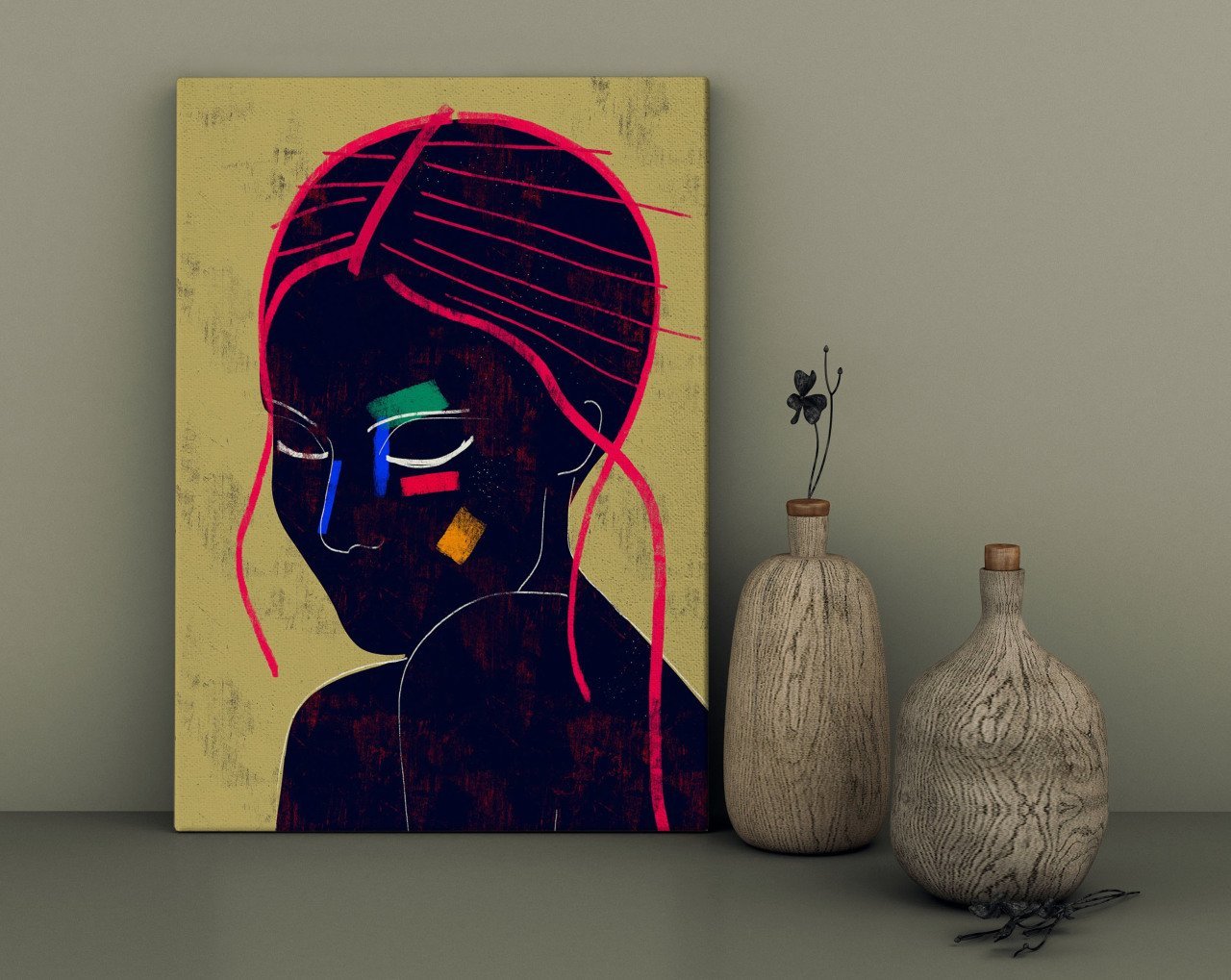 BK Home Color Of Woman Tasarımlı Kanvas Tablo 30x50cm-4