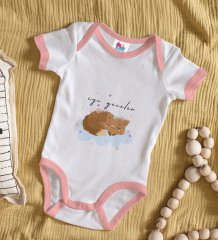 BK Kids İyi Geceler Tasarımlı Pembe Bebek Body Zıbın-1