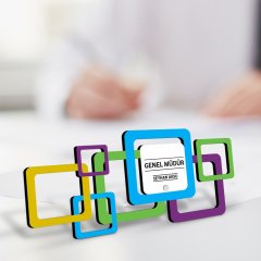 Kişiye Özel Mesleki Genel Müdür Ahşap Masa İsimliği (Model J1)