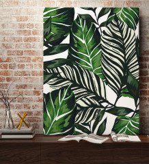 BK Gift Yaprak Tasarımlı Kanvas Tablo 70x100cm-1