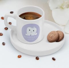 BK Gift Kişiye Özel Sunum Tabaklı Diş Hekimi Tasarımlı Kahve Fincanı-6, Sevgiliye Hediye, Arkadaşa Hediye, Diş Hekimi Hediye