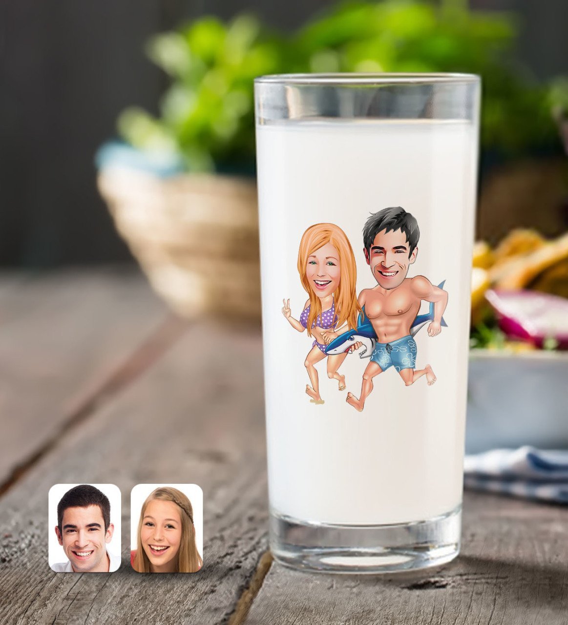 Kişiye Özel Sevgililer Karikatürlü Rakı Bardağı-8