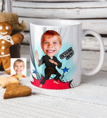 Kişiye Özel Çocuk Karateci Karikatürlü Beyaz Kupa Bardak