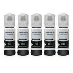 EPSON  EcoTank L3156 için5 Adet Siyah Photoink Mürekkep