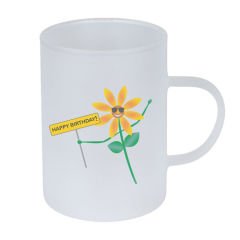 Sublimasyon Buzlu Beyaz Çay Fincanı - Kutulu