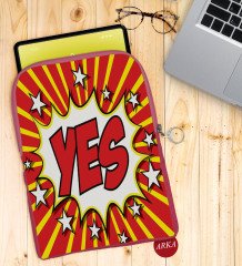 BK Gift Pop Art Tasarımlı Taşınabilir Koruyucu Tablet Kılıfı & Organizer Çanta - Pembe-5