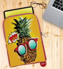 BK Gift Pop Art Tasarımlı Taşınabilir Koruyucu Tablet Kılıfı & Organizer Çanta - Pembe-6