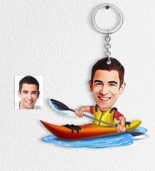 Kişiye Özel Bay Kanocu Karikatür Anahtarlık