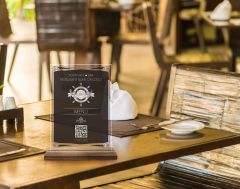 BK Gift Restoran & Cafe & Barlara Özel Ahşap Standlı Pleksi QR Kod Menü, Cafe&Bar için QR kodlu Tabela, QR kodlu Masa Dekoru - 10 ADET-9