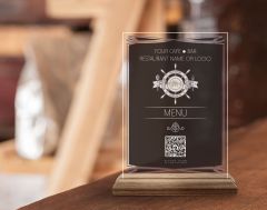 BK Gift Restoran & Cafe & Barlara Özel Ahşap Standlı Pleksi QR Kod Menü, Cafe&Bar için QR kodlu Tabela, QR kodlu Masa Dekoru - 10 ADET-9