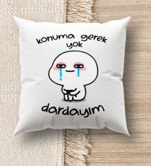 BK Gift Esprili Beyaz Kırlent Yastık, Ev Hediyesi, Ev Dekorasyonu, Dekoratif Hediye-7