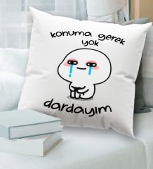 BK Gift Esprili Beyaz Kırlent Yastık, Ev Hediyesi, Ev Dekorasyonu, Dekoratif Hediye-7