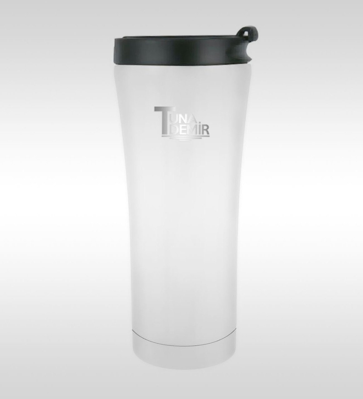 Kişiye Özel 3564 Beyaz Paslanmaz Çelik Termos Mug 500 ml