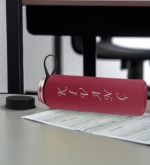 BK Gift Kişiye Özel İsimli Fuşya Renkli Cam Matara 500ml, Sevgiliye, Arkadaşa Hediye, İsimli Cam Matara, Ofis Hediyesi