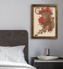 BK Gift Yatak Odası Konseptli Doğal Masif Ahşap Çerçeveli Tablo-2