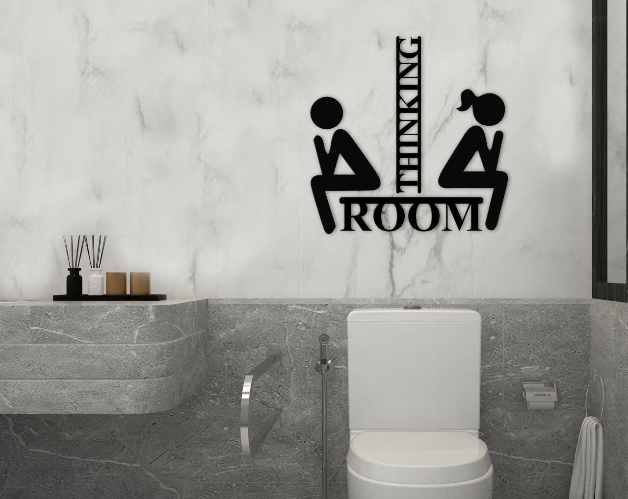 BK Home Banyo Tuvalet Duvar Süsü-2