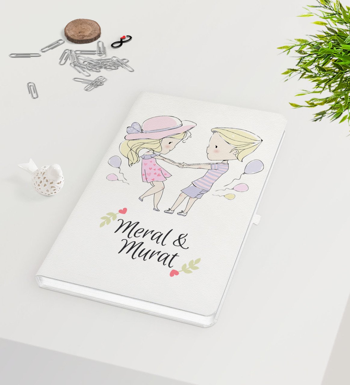 Kişiye Özel Sevgililer Günü Beyaz Defter-62