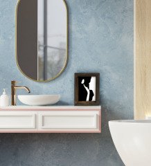 BK Gift Banyo Dekoratif Doğal Masif Ahşap Çerçeve 15x20cm-6