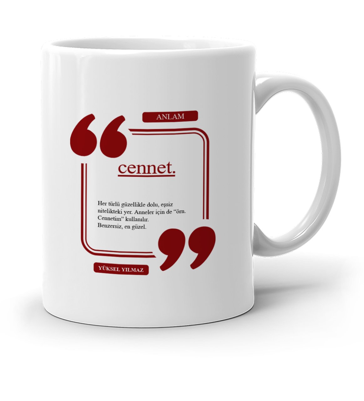 Kişiye Özel Cennet Beyaz Kupa Bardak - 4