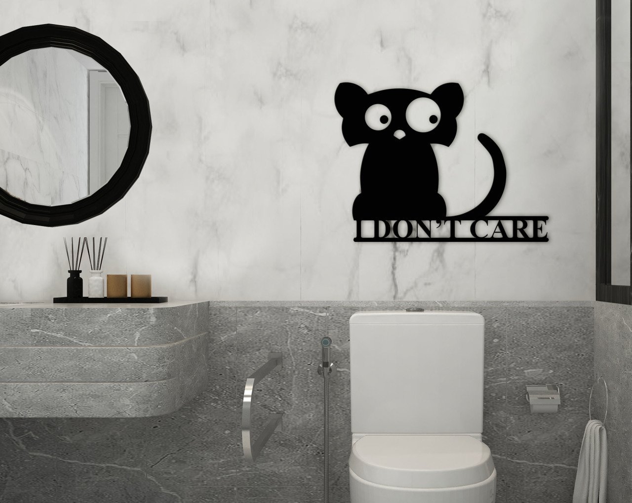 BK Home Banyo Tuvalet Duvar Süsü-4