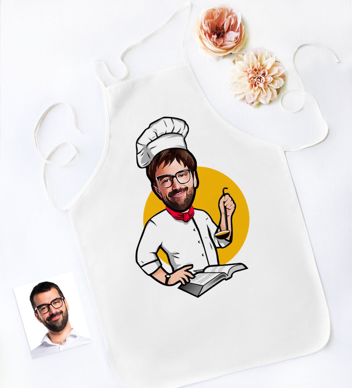 Kişiye Özel Bay Chef Karikatürlü Mutfak Önlüğü-12